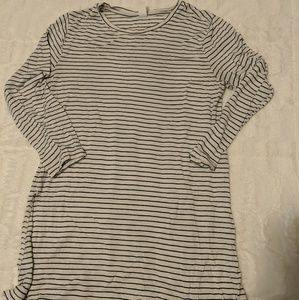 Striped long shirt dress